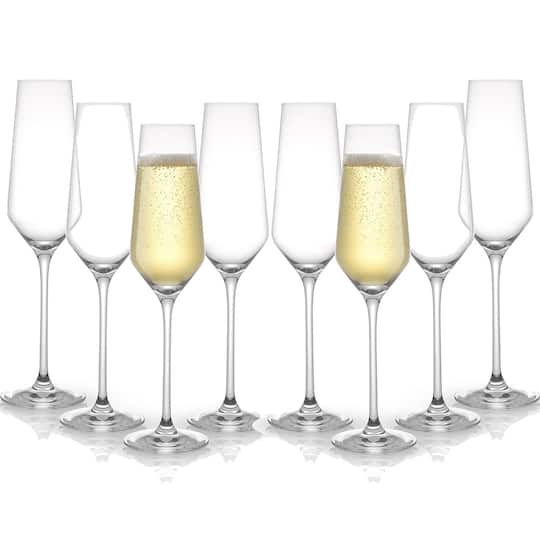 JoyJolt® 7oz. Layla Crystal Champagne Glasses, 8ct.